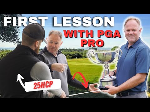 HIGH HANDICAP golfer's FIRST lesson with TOUR PRO!