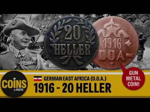 [1916] 20 Heller - German East Africa (D.O.A.) - Gun Metal Coin! LEGENDAS EM PORTUGUÊS!