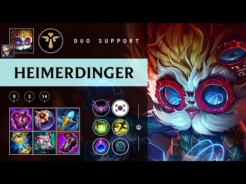 Heimerdinger Support vs Rakan - KR Master Patch 25.24