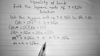 Simplify Equality Of Surds Example || Study With Me