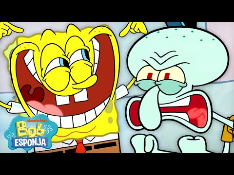 Bob Esponja | 60 Minutos de Lula Molusco Ficando TOTALMENTE de Saco Cheio 😤😡| Português