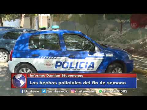 Los hechos policiales del fin de semana