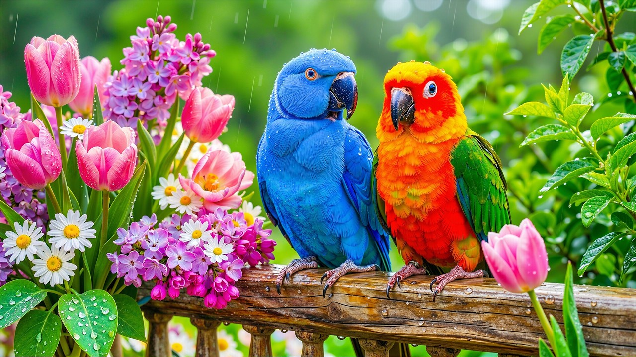 Nature Sounds with Birds and Rain ☔ Relaxing Music for Studying, Sleeping & Healing