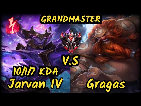 OPT Meteos (JARVAN IV) vs GRAGAS - 10/1/7 KDA JUNGLE GAMEPLAY - NA Ranked GRANDMASTER