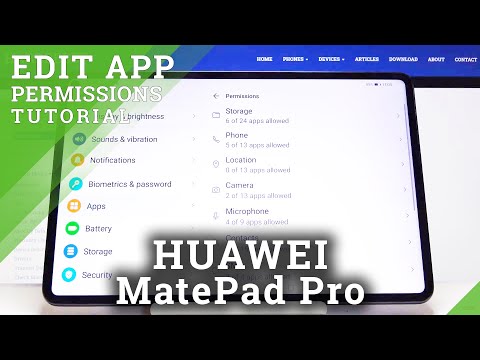 How to Enter App Permissions in HUAWEI MatePad Pro – Find App Permissions