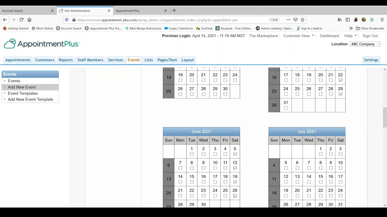 Events Appointment Plus Software