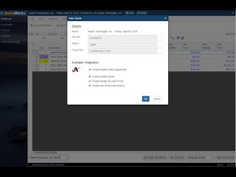 QuoteWerks Web a hybrid cloud CPQ application integrating with Autotask PSA