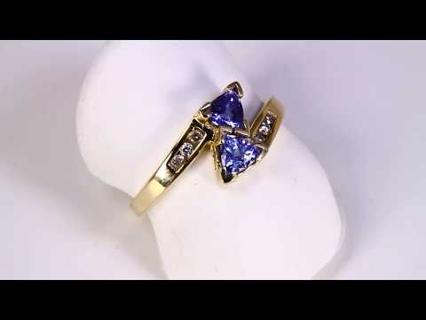 Tanzaniteand Diamond Ring