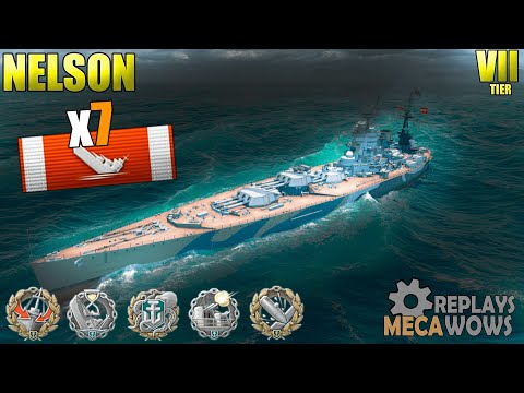 Nelson 7 Kills & 163k Damage | World of Warships Gameplay 4k