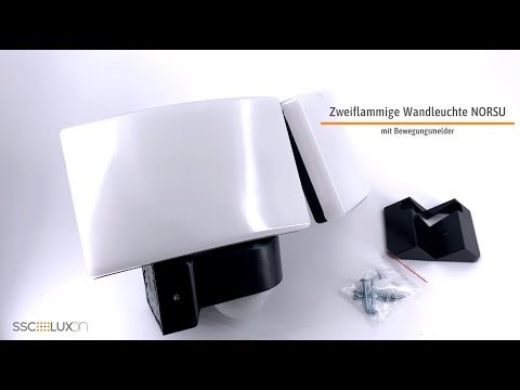 SSC-LUXon - NORSU LED Wandleuchte mit Bewegungsmelder IP65 - 2 Lichter - Produktvorschau