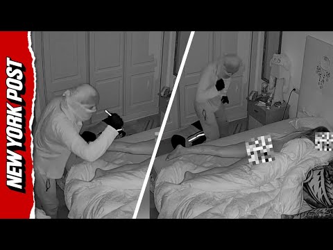 Chilling CCTV discovery: Burglar creepily inspected woman's naked body while she slept