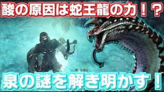 【MHW考察】瘴気の谷の謎解明か！？蛇王龍ダラ・アマデュラの力で泉が酸性化してしまった説【モンハンワールド】