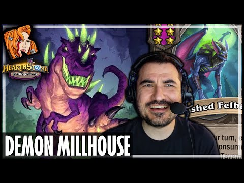 A PURE DEMON MILLHOUSE?? - Hearthstone Battlegrounds