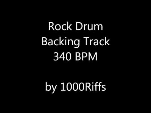 Rock Drum Backing Track 340 BPM - Beats Per Minute