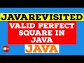 Solved How To Check Valid Perfect Square Number In Java Example Tutorial Code Below