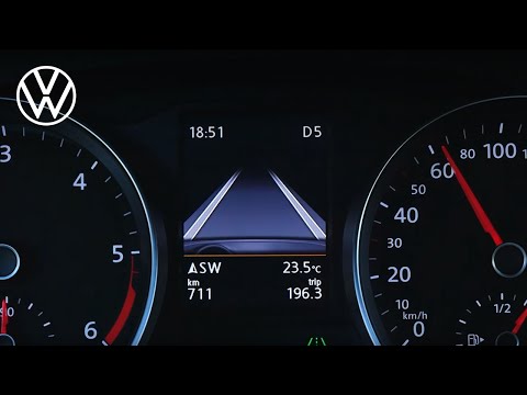 Part of a video titled Lane Assist - Easy to understand | Volkswagen - YouTube