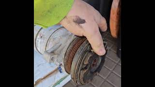95 Chevy Astro frozen A/C clutch and bearing. Compressor removal and installation.