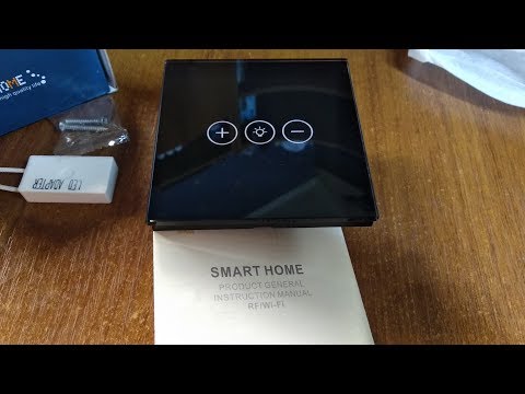 Wi-Fi сенсорный настенный выключатель TOUCH с регулировкой освещения за 1 цент