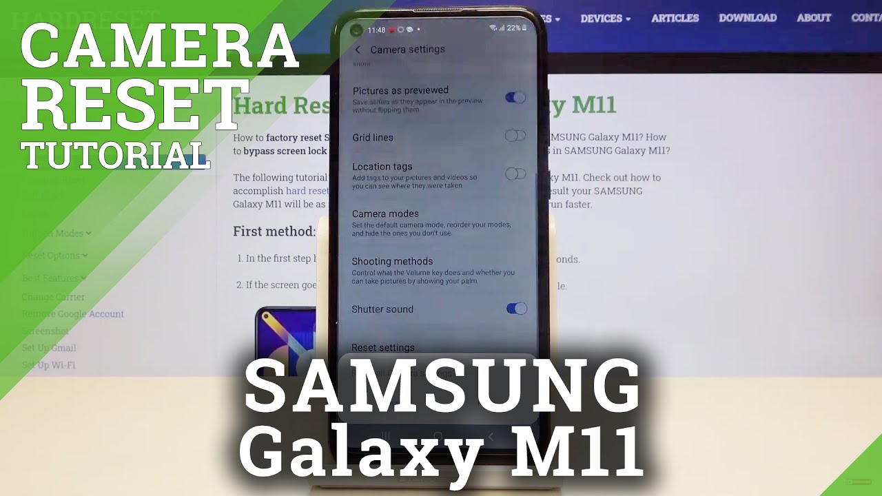 How to Reset Camera Settings in Samsung Galaxy M11 – Restore Camera Defaults