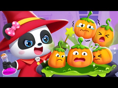 Five Little Pumpkins Song | Halloween Song | Monster Cartoon | Kids Songs | BabyBus
