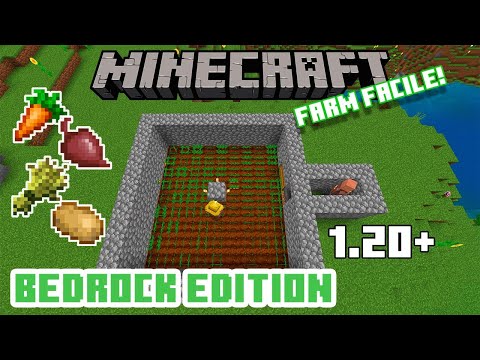 Farm Ortaggi AFK- La farm migliore per iniziare su Bedrock!! MINECRAFT ITA