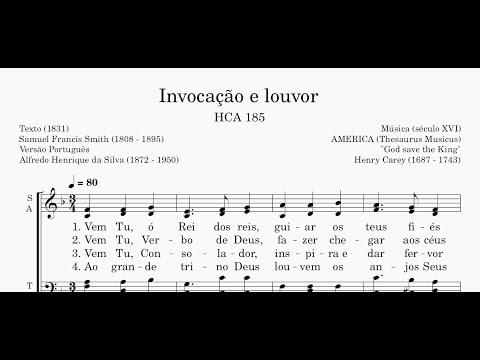 Harpa Cristã nº 185 - Invocação e louvor - coral