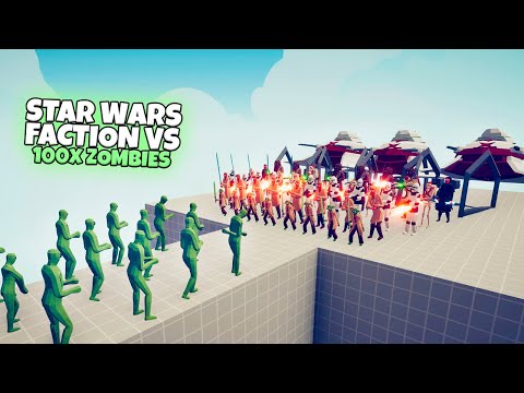 STAR WARS FACTION vs 100x ZOMBIES | TABS Totally Accurate Battle Simulator Gameplay