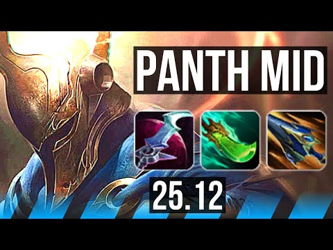 PANTHEON vs YASUO (MID) | 8 solo kills, 13/3/9 | KR Diamond | 25.12