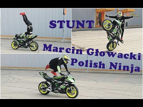 Stunt. Marcin Głowacki Polish Ninja. Pokaz. Warsaw Motorcycle Show 2019