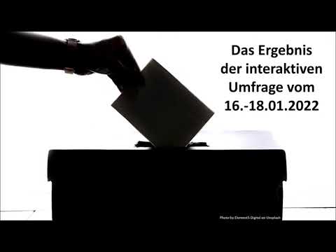Das Ergebnis der interaktiven Umfrage vom 16.01.2022