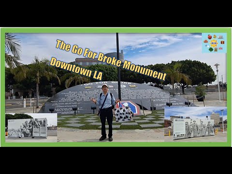 THE GO FOR BROKE MONUMENT DOWNTOWN LOS ANGELES CA Fugetsu Do Bakery Nisei Week Festival Japonês