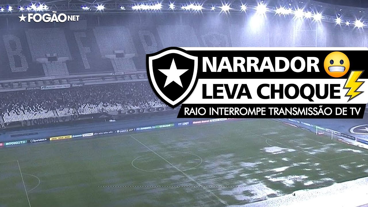 VÍDEO – Raio cai próximo ao Nilton Santos durante jogo do sub-20 do Botafogo, e narrador leva choque