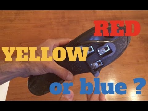 Shimano SPD-SL Red, Blue and Yellow Cleats  and Alignment