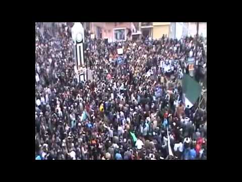 كلمة الرائد ماهر النعيمي للشعب السوري أثناء مظاهرة حي الخالدية في حمص في جمعة ان تنصرو الله ينصركم