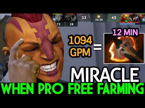 Miracle- [Anti Mage] When Pro Free Farming is Nightmare 1100 GPM 7.21 Dota 2