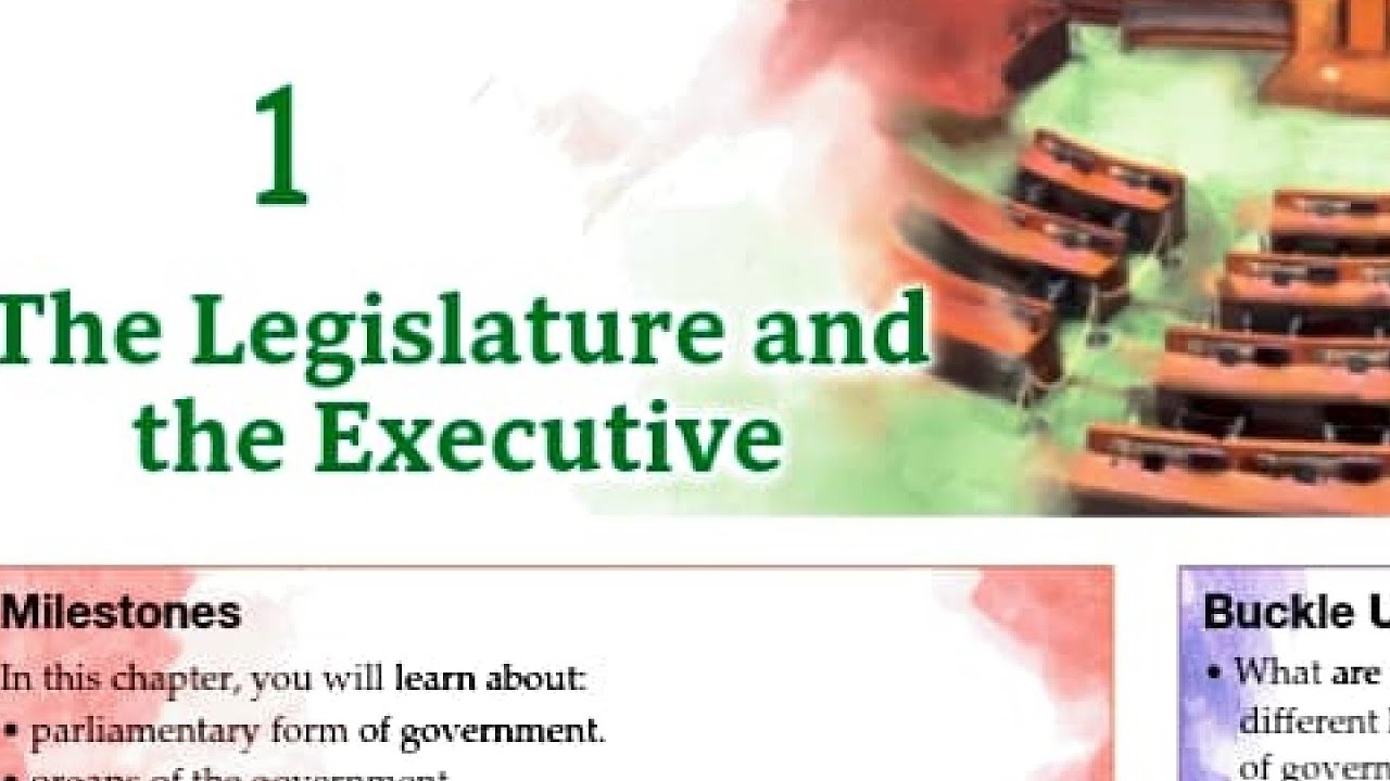 ICSE class 8 civics chapter 1 The Legislature and the Executive