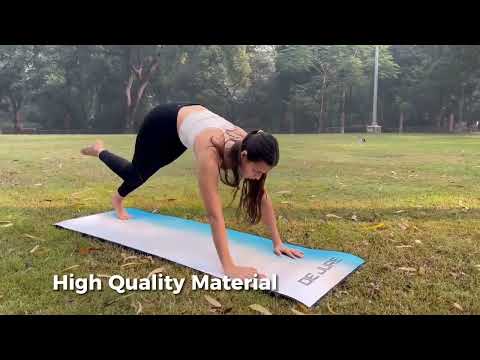 DE JURE FITNESS Printed Yoga Mat with Carrying Strap, Long Wide,  Anti-Slip Extra Thick, mm Yoga Mat