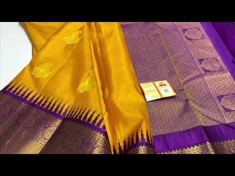 PURE KANCHIPURAM SILK SAREE WITH BEAUTIFUL RICH PALLU Rs. 9350* PLUS SHIPPING SILK MARK CERTIFIED ♥️