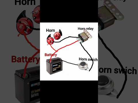3 pin horh relay wiring kaise karen #shorts #horn