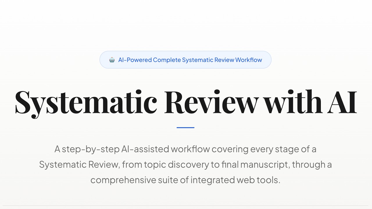 Opening: Systematic Review with AI | Complete A-Z Tutorial | English