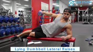 Lying Dumbbell Lateral Raise exercise video thumbnail