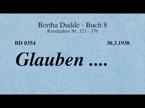 BD 0354 GLAUBEN ....