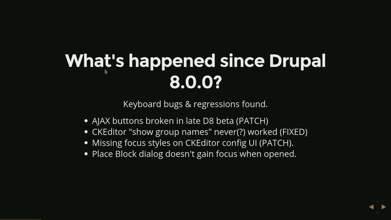 DrupalCon Dublin 2016: Future Directions for Drupal Accessibility