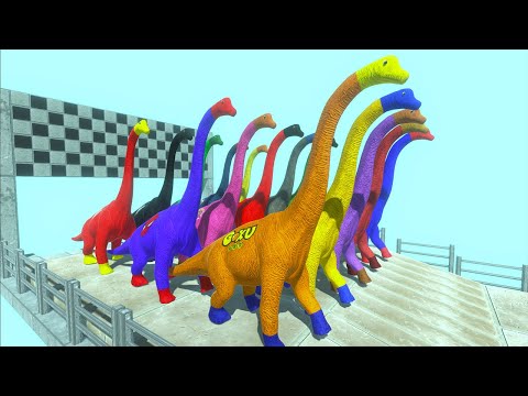 Trex Hero Vs Brachiosaurus Ocean Death Run Jurassic World Evolution 2 Speed Race Marvel Comics