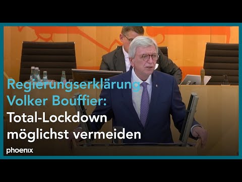 Hessen: Regierungserklärung von Volker Bouffier zu schärferen Corona-Maßnahmen