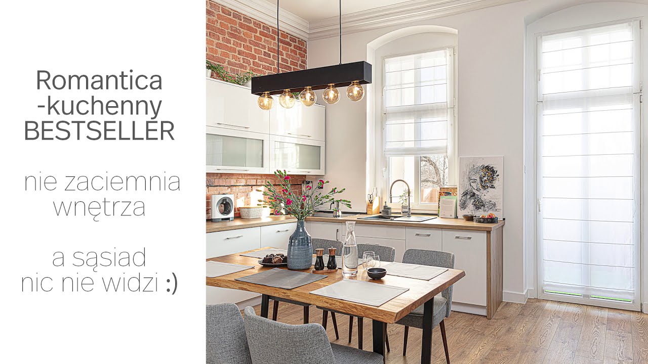 Roleta rzymska- idealna dekoracja kuchennego okna