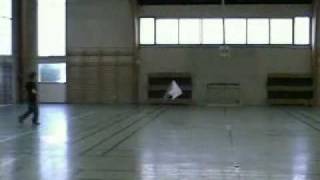 Gregory Reynes, indoor flying with Double Zero by l'Atelier