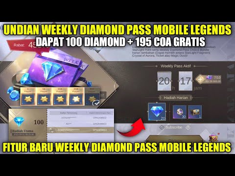 Fitur Baru Weekly Diamond pass Mobile Legends | Undian Weekly Diamond Pass Mobile Legends