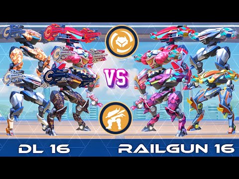 Disc Launcher 16 vs Railgun 16 | Who Wins? | CPC - DeathMatch Battle | Mech Arena