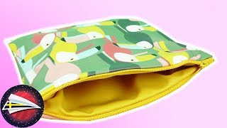 DIY sminkväska/necessär med dragkedja | Sömnad för nybörjare